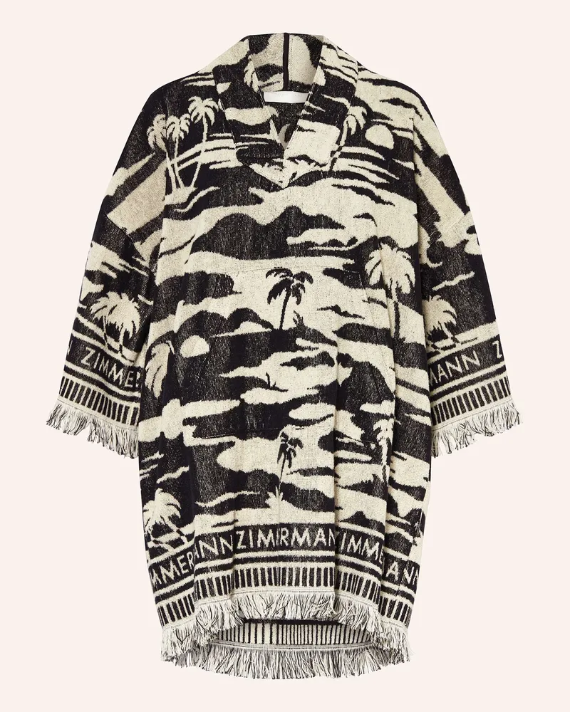 Zimmermann Strandkleid MAXINE aus Frottee mit 3/4-Arm Schwarz