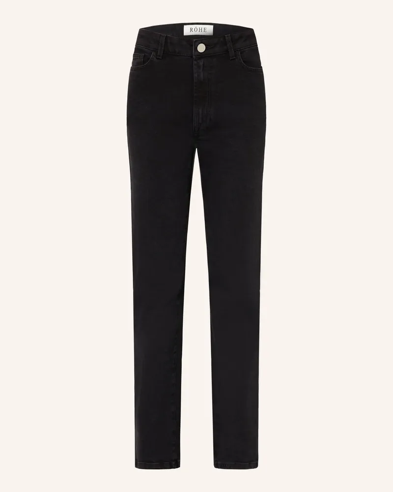 Róhe Straight Jeans Lino schwarz Black