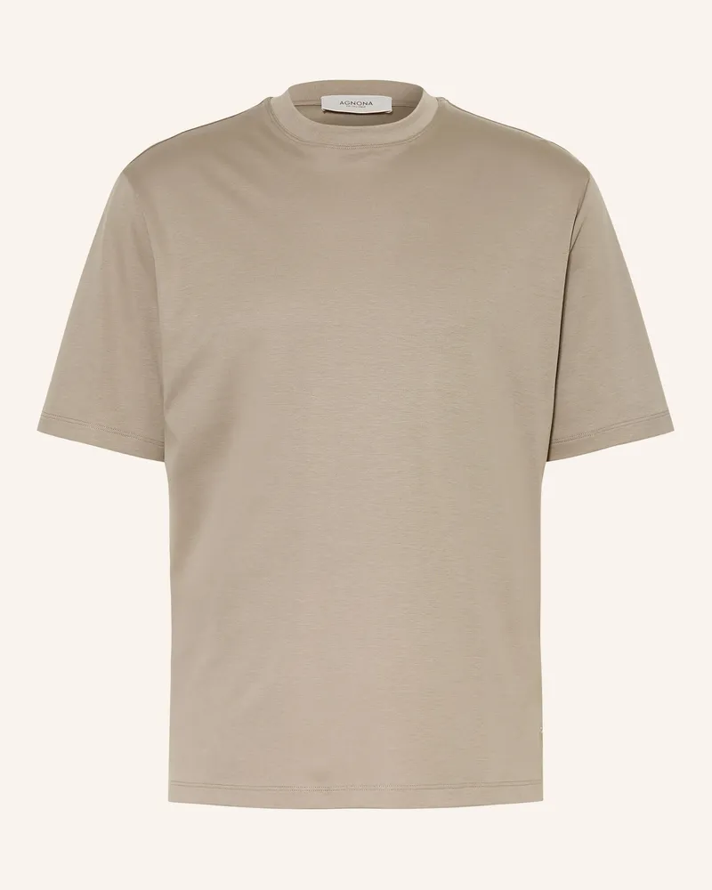 AGNONA T-Shirt grau Taupe