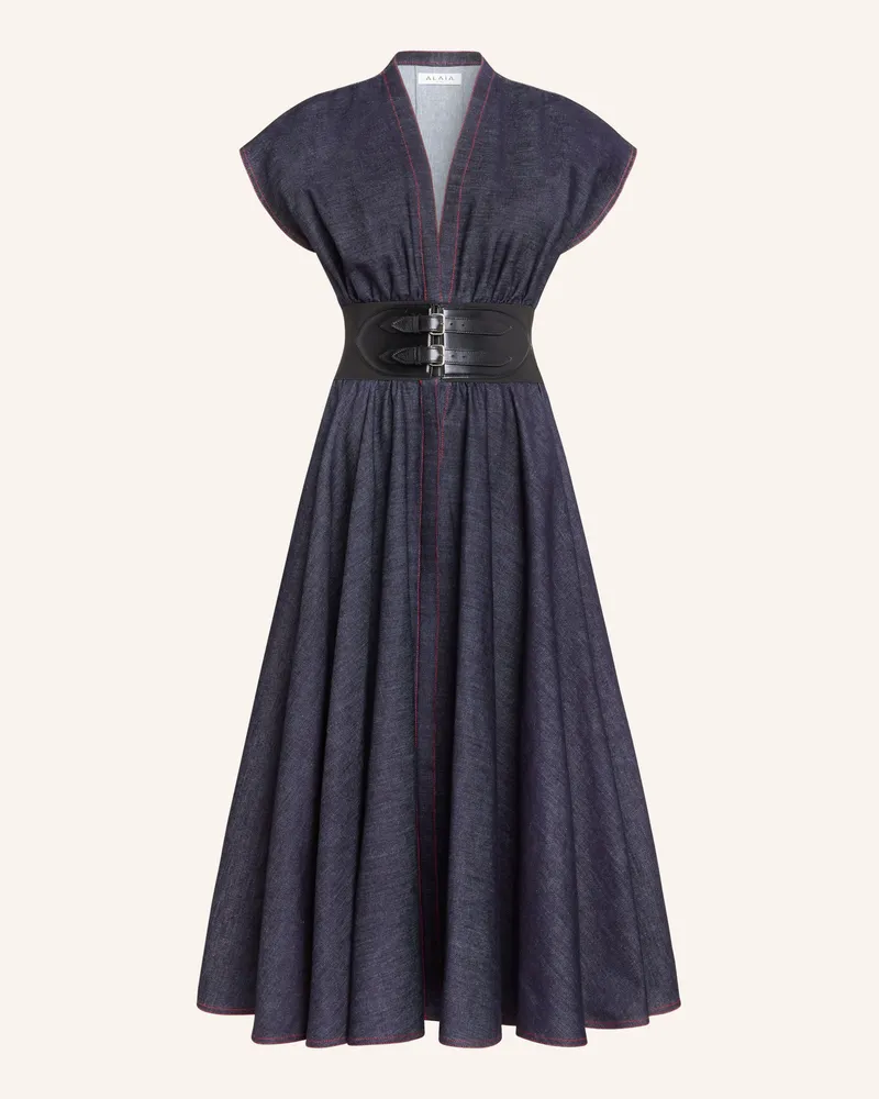 Alaïa Jeanskleid Dunkelblau