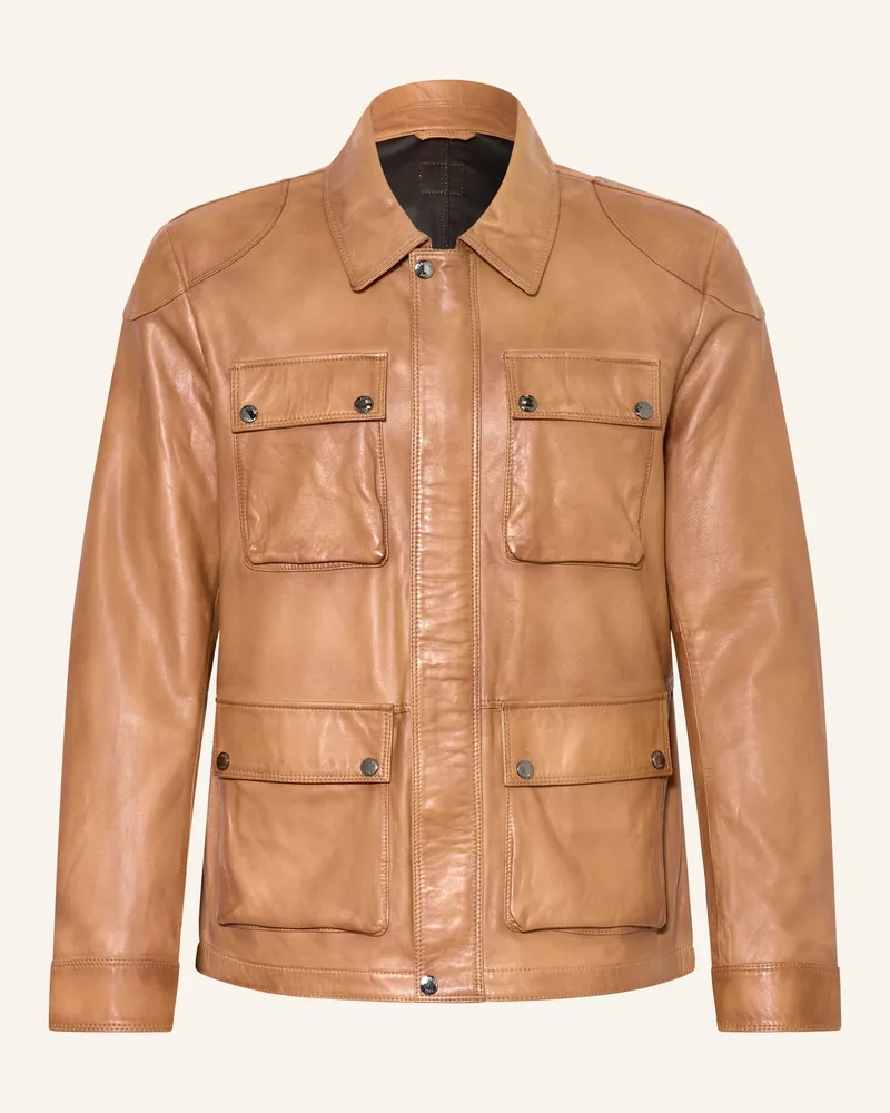 Milestone Lederjacke Msalexis braun Cognac