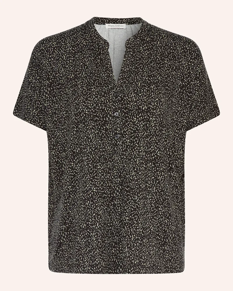 Marc O'Polo Blusenshirt aus Jersey Schwarz