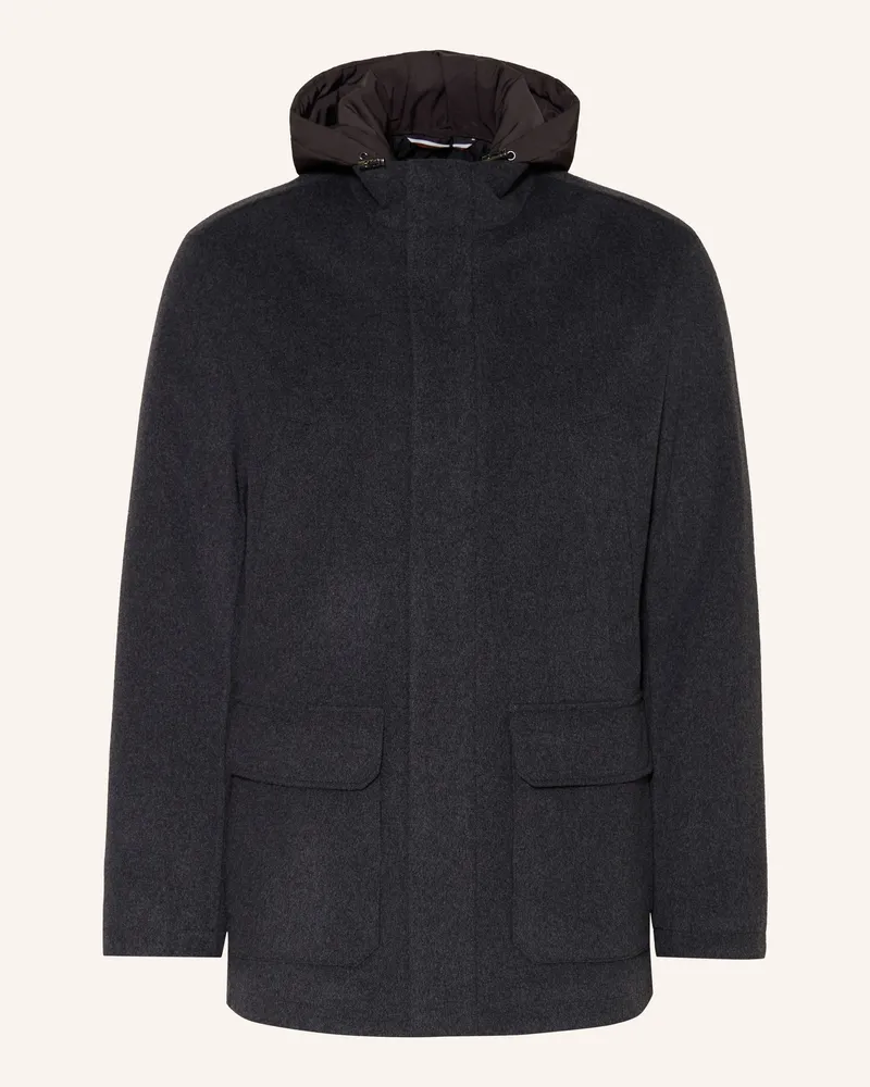 Bugatti Jacke Mit Abnehmbarer Kapuze grau Dunkelgrau