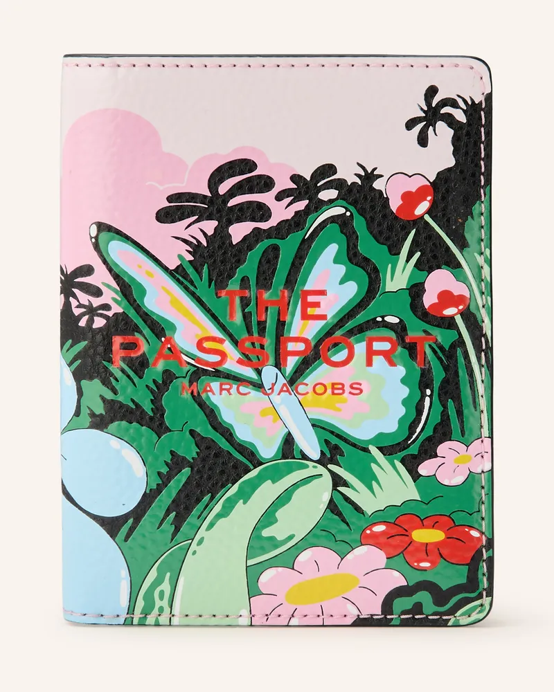 Marc Jacobs Kartenetui THE PASSPORT CASE FLOWERS Rosa