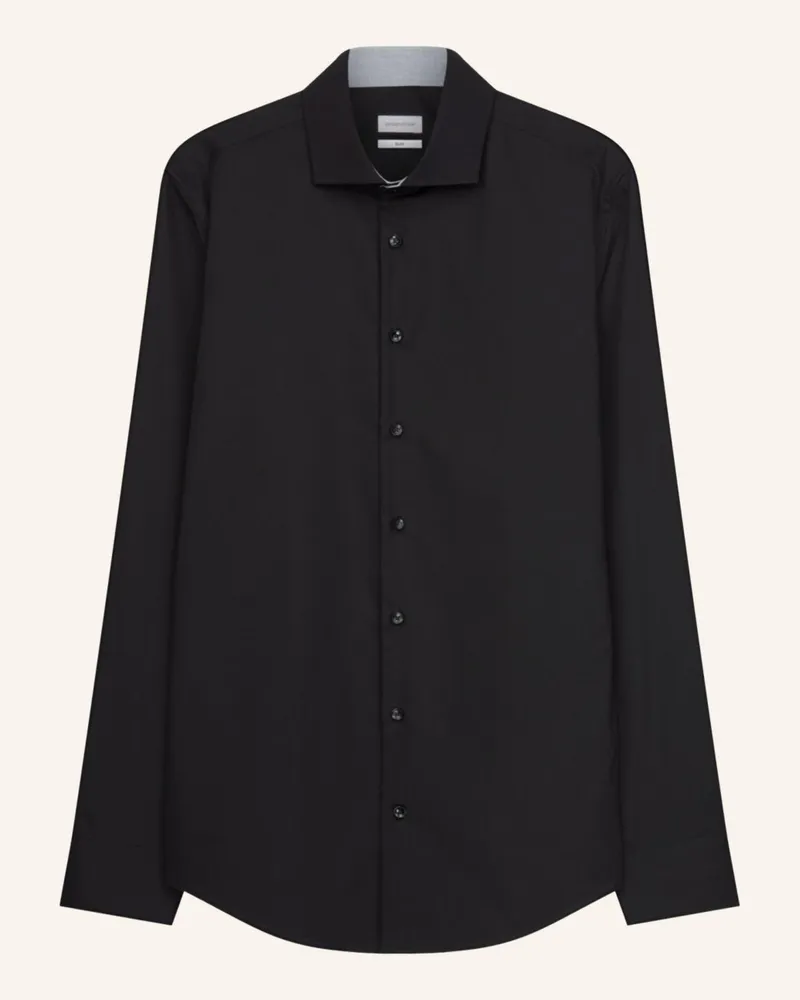 Seidensticker Business Hemd Slim Fit Schwarz
