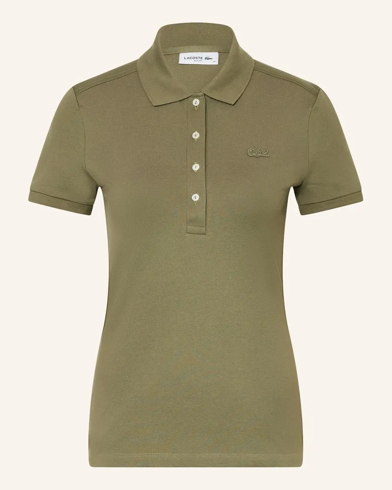 Lacoste Piqué-Poloshirt Slim Fit Gruen