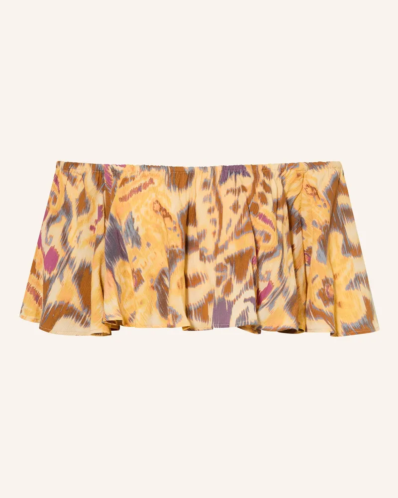 ba&sh Off-Shoulder-Top Manthea gelb Dunkelgelb