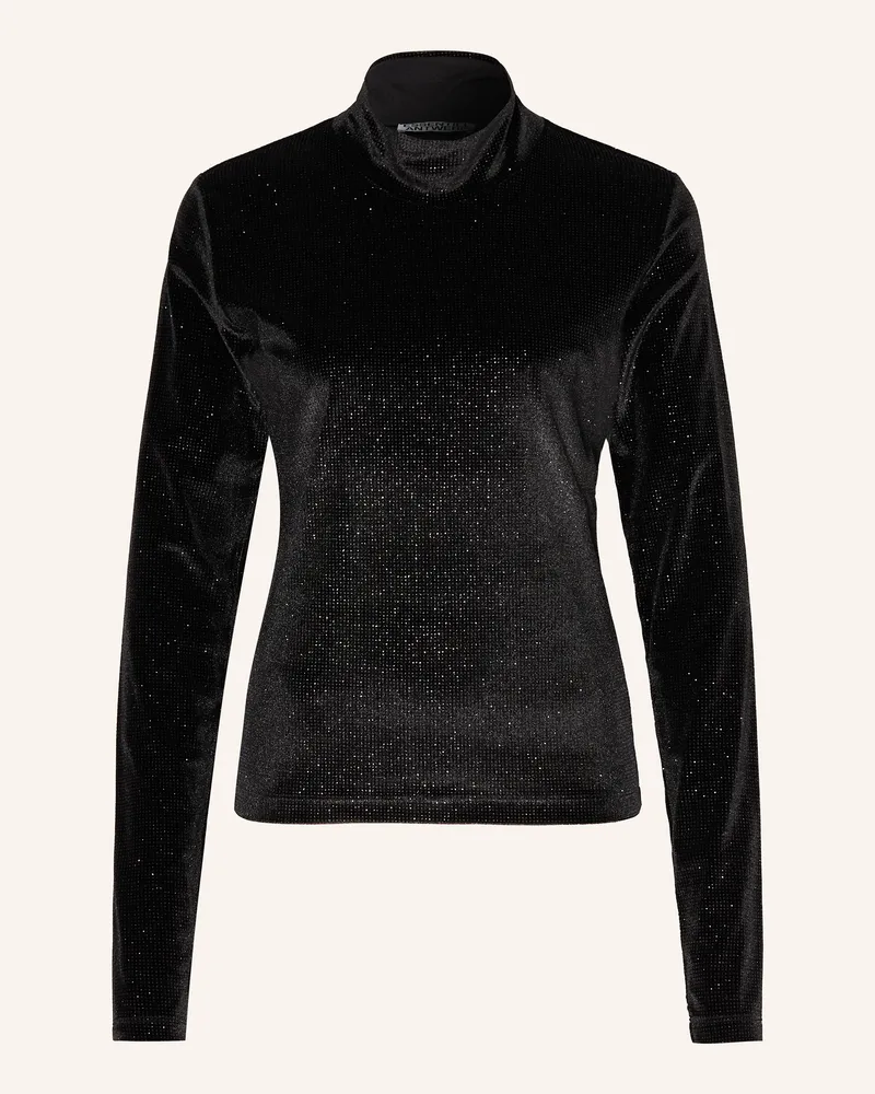 Essentiel Longsleeve INDIENNE aus Samt Schwarz