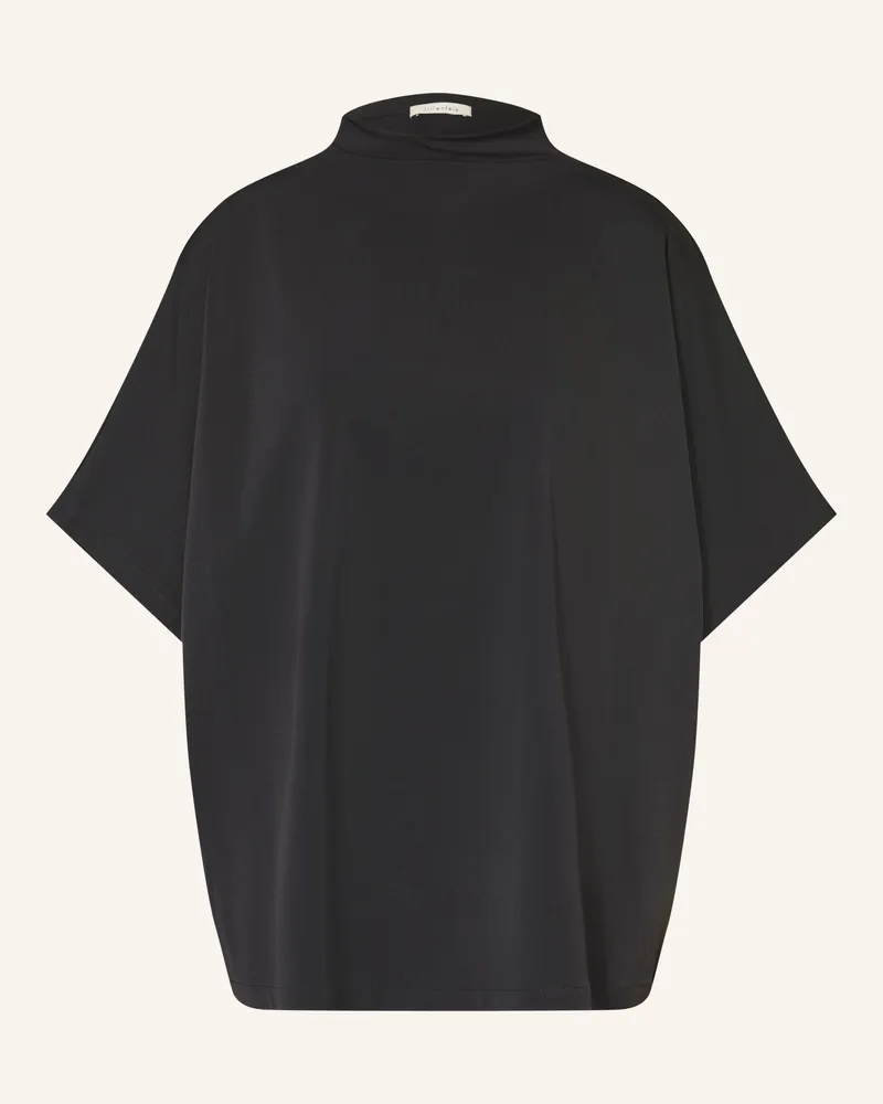 lilienfels Blusenshirt Aus Satin schwarz Schwarz