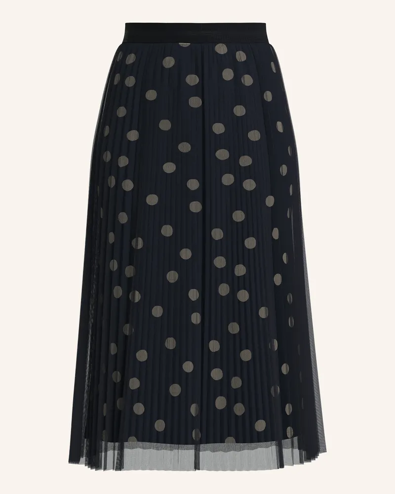 S.Oliver Mesh-Rock Mit Plissees blau Dunkelblau