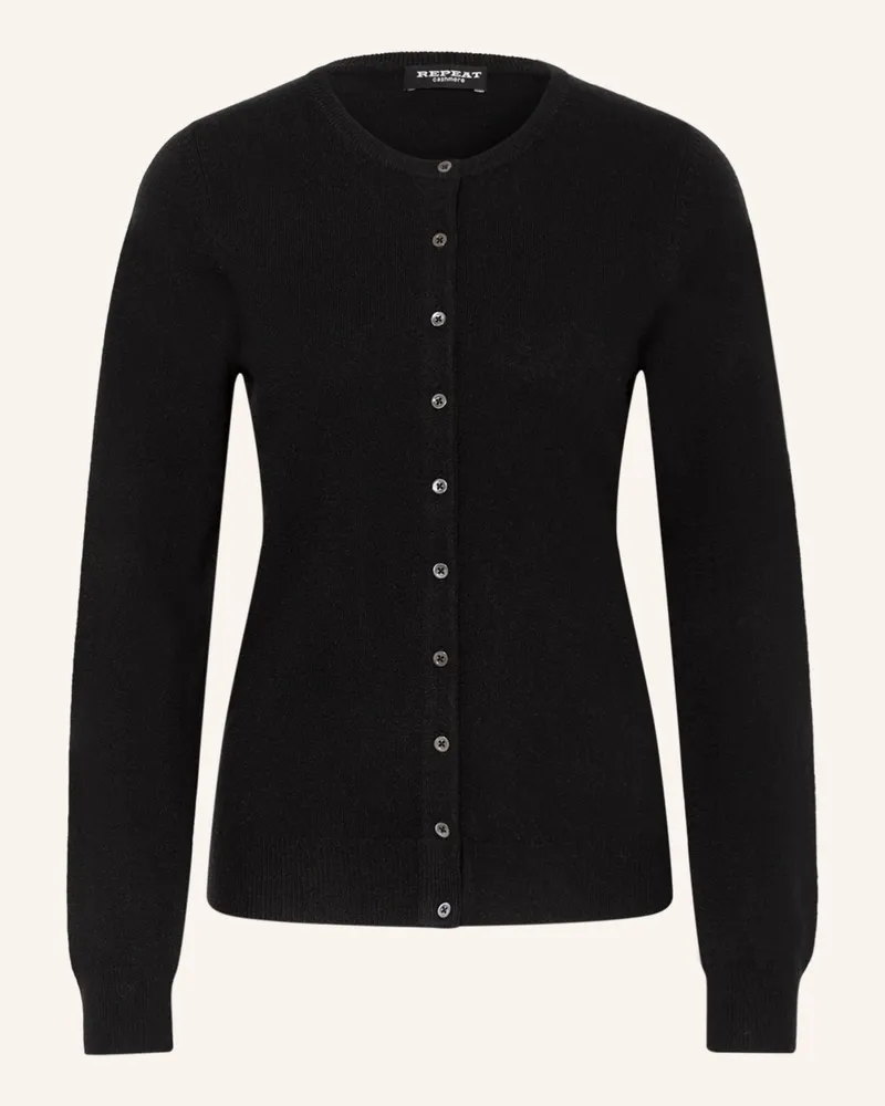 Repeat Strickjacke Aus Cashmere schwarz Schwarz