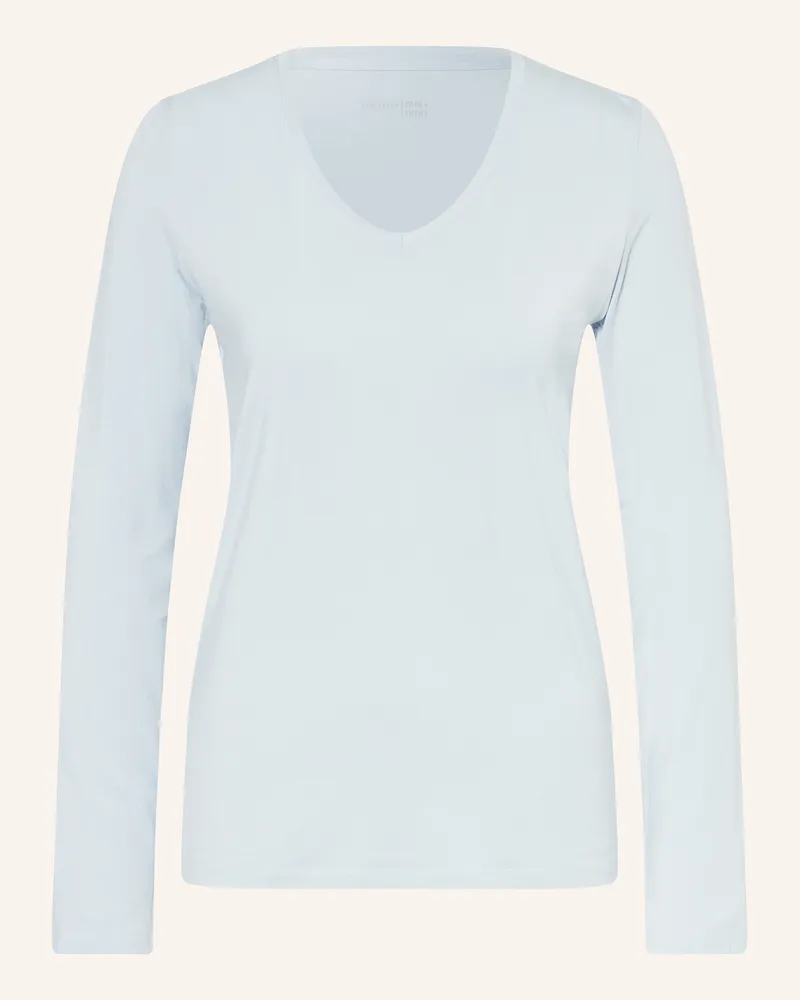 Schiesser Schlafshirt Mix+Relax blau Hellblau