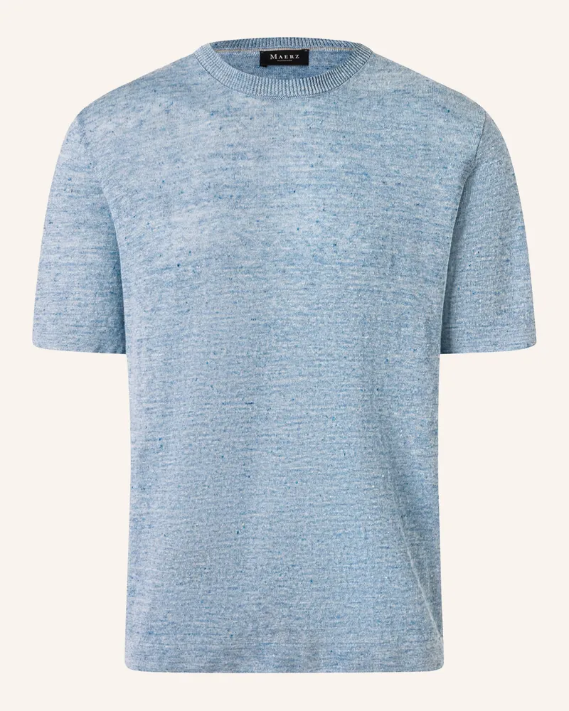 Maerz Strickshirt Aus Leinen blau Hellblau
