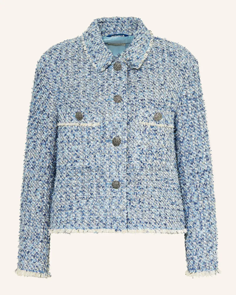 lilienfels Bouclé-Jacke Blau