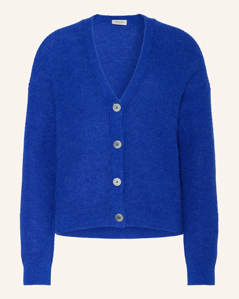 Maerz Strickjacke Mit Alpaka blau Blau