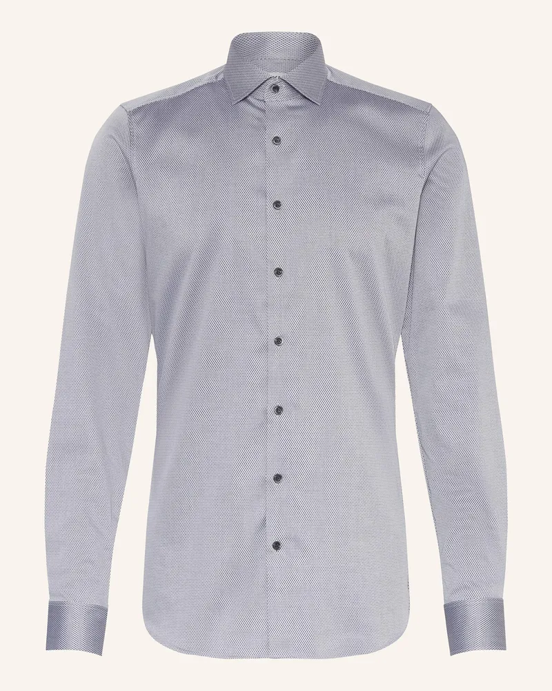 Olymp Hemd Level Five body fit mit extralangem Arm Dunkelgrau