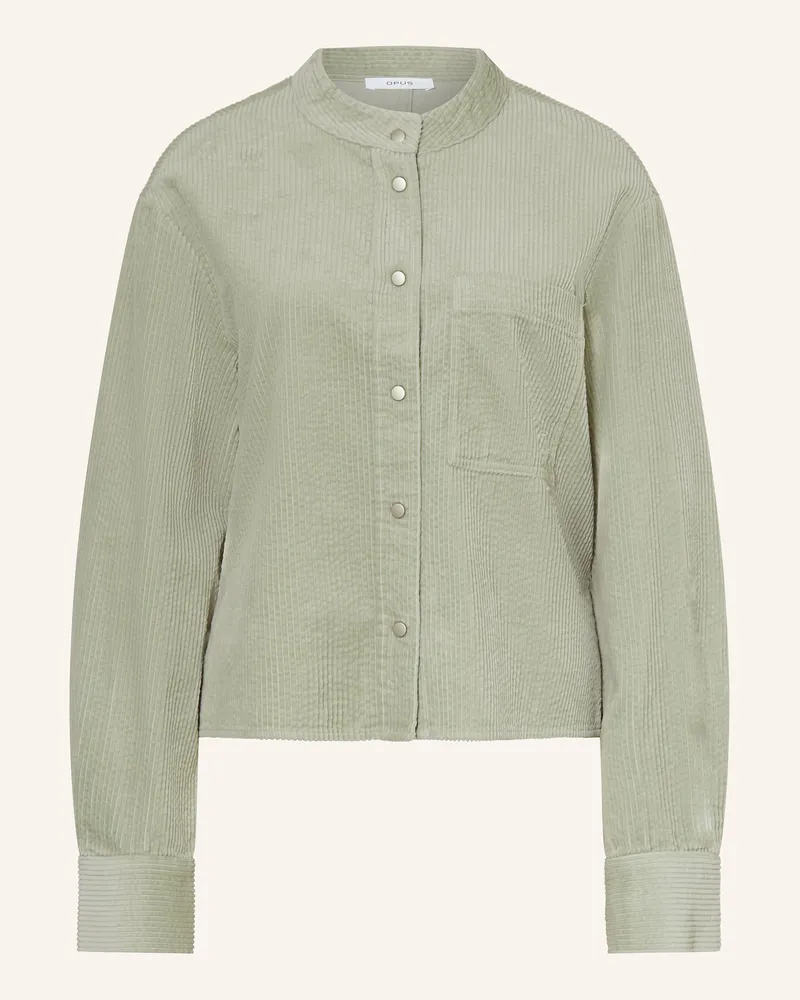 OPUS Cordbluse FALVE Hellgrün