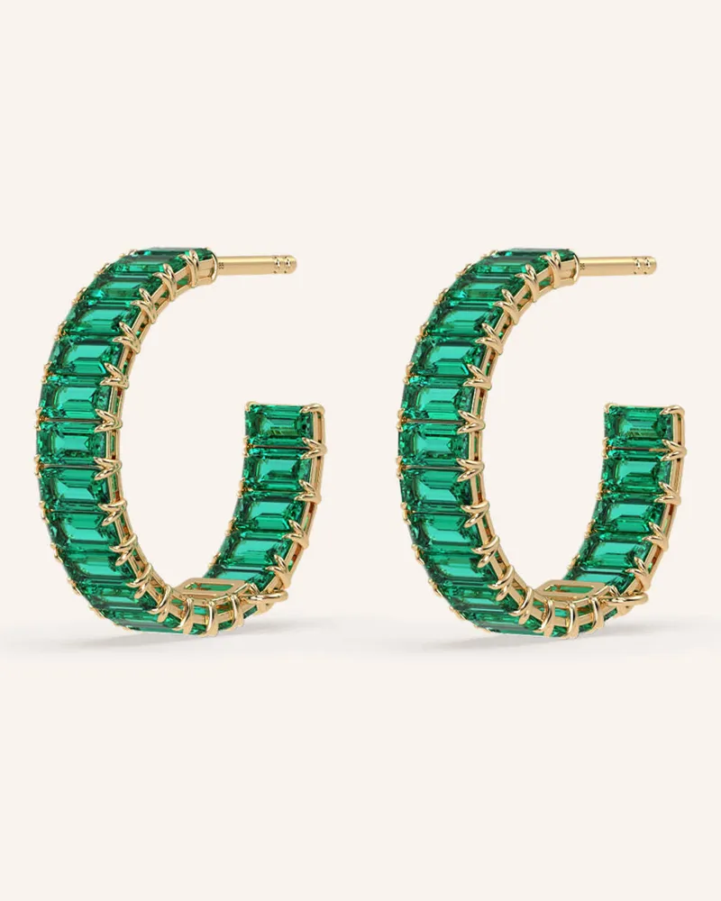 VEYNOU Creolen Eden Eternity Small Aus 14 Karat Gelbgold Und 4,25ct. Smaragden gold Gold