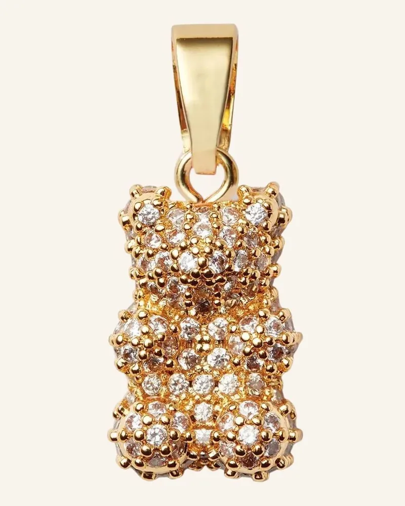 CRYSTAL HAZE Anhänger NOSTALGIA BEAR PAVE by GLAMBOU Gold