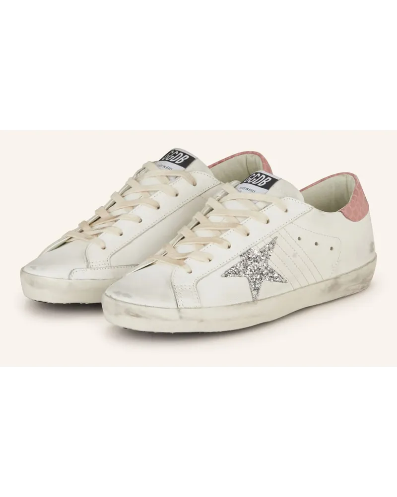 Golden Goose Sneaker SUPER-STAR - WEISS/ ROSA Weiss