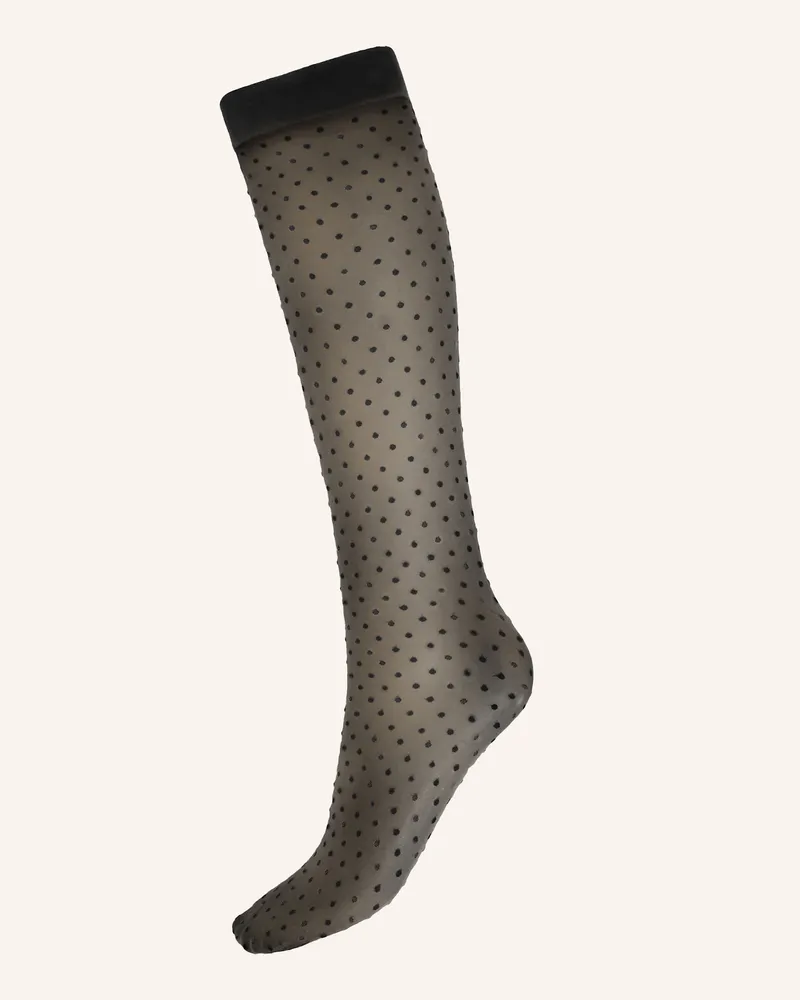 Wolford Kniestrumpf MULTICOLORED DOT KNEE-HIGHS Schwarz