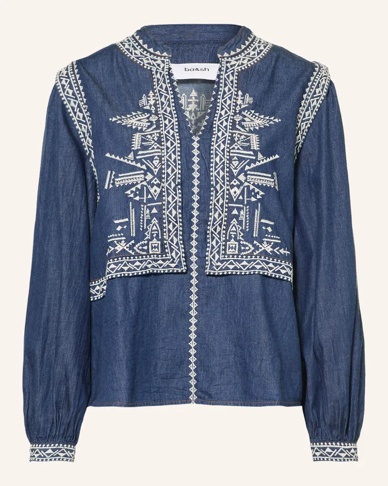 ba&sh Blusenshirt Laura In Jeansoptik blau Dunkelblau