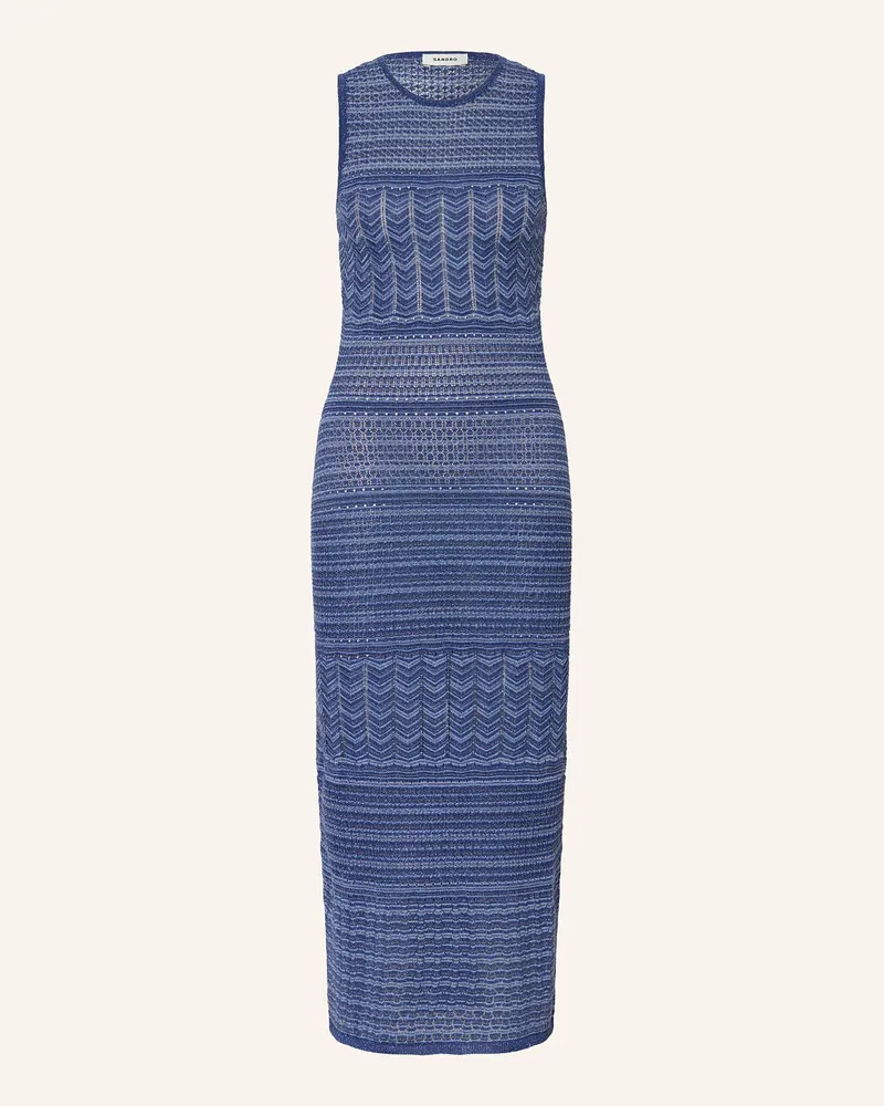 Sandro Strickkleid mit Glitzergarn Blau