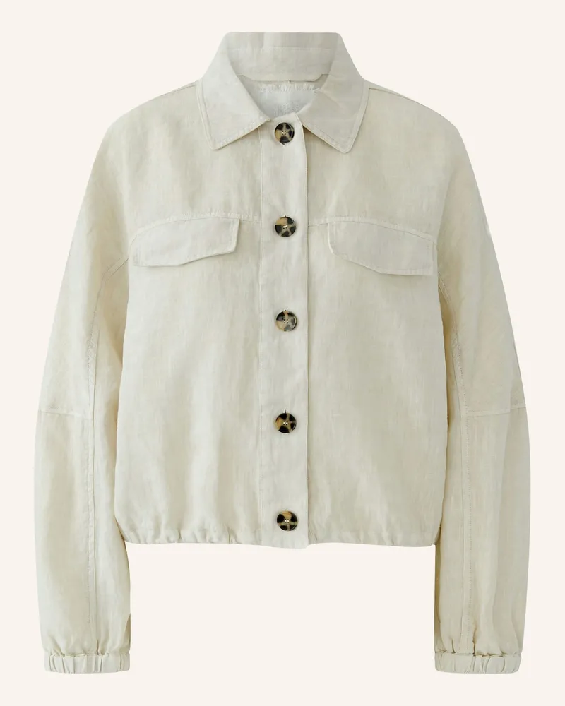 Oui  Blouson aus Leinen Ecru