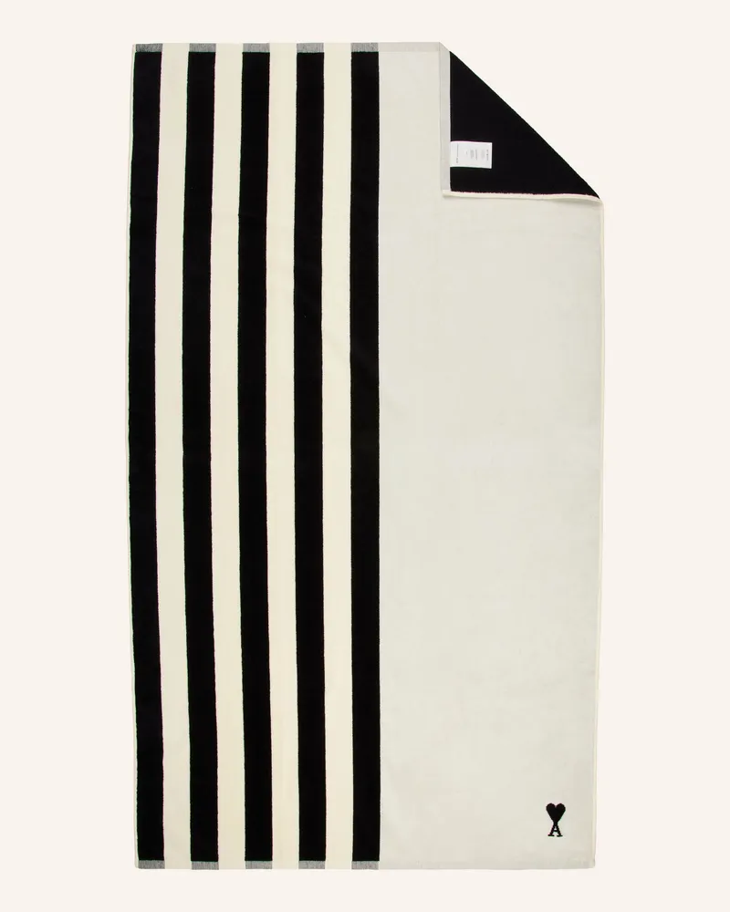 AMI Paris Duschtuch LITTLE AMI DE COEUR Schwarz