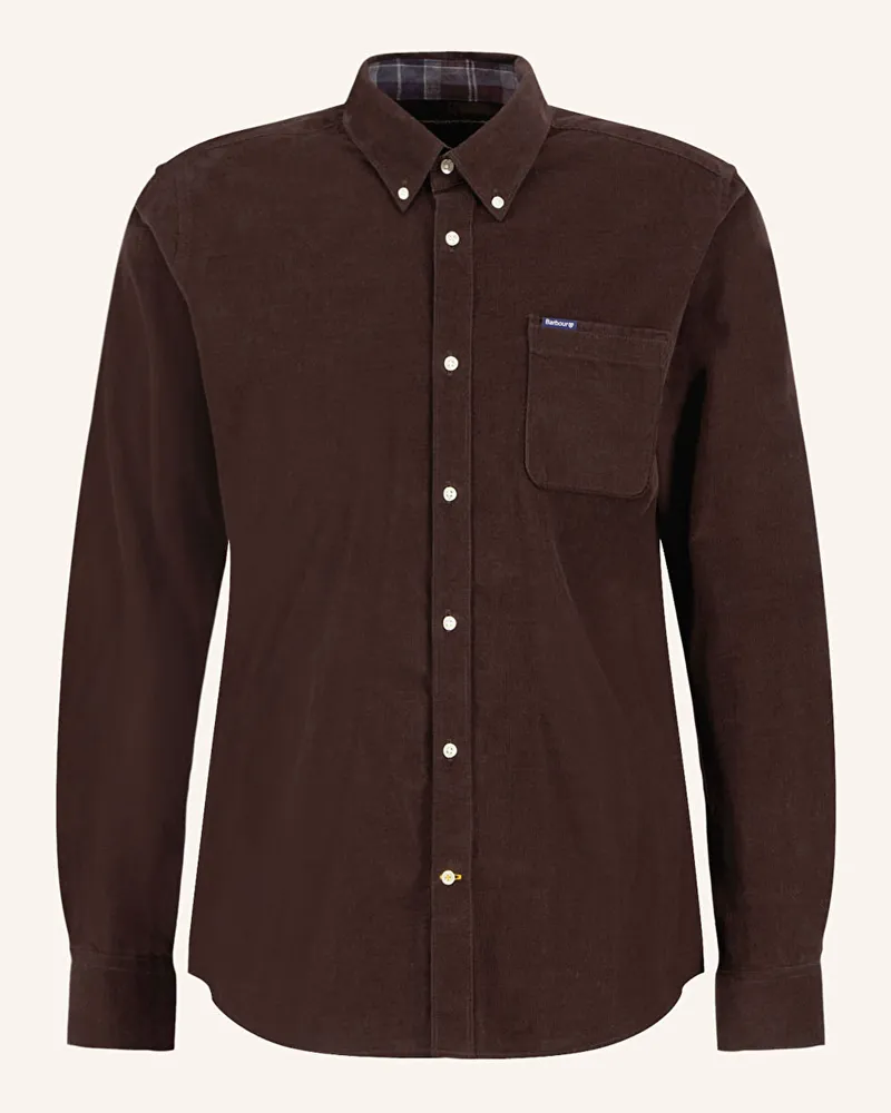 Barbour Cordhemd RAMSEY Tailored Fit Dunkelbraun