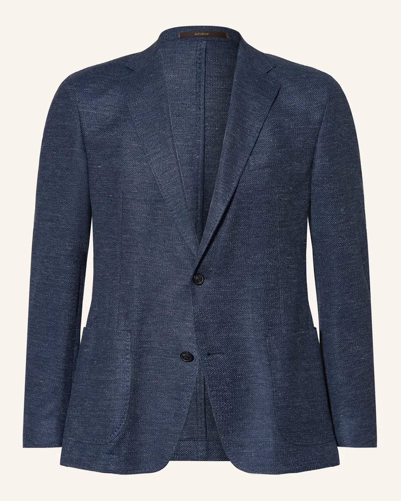 windsor. Sakko GIRO Extra Slim Fit mit Leinen Dunkelblau