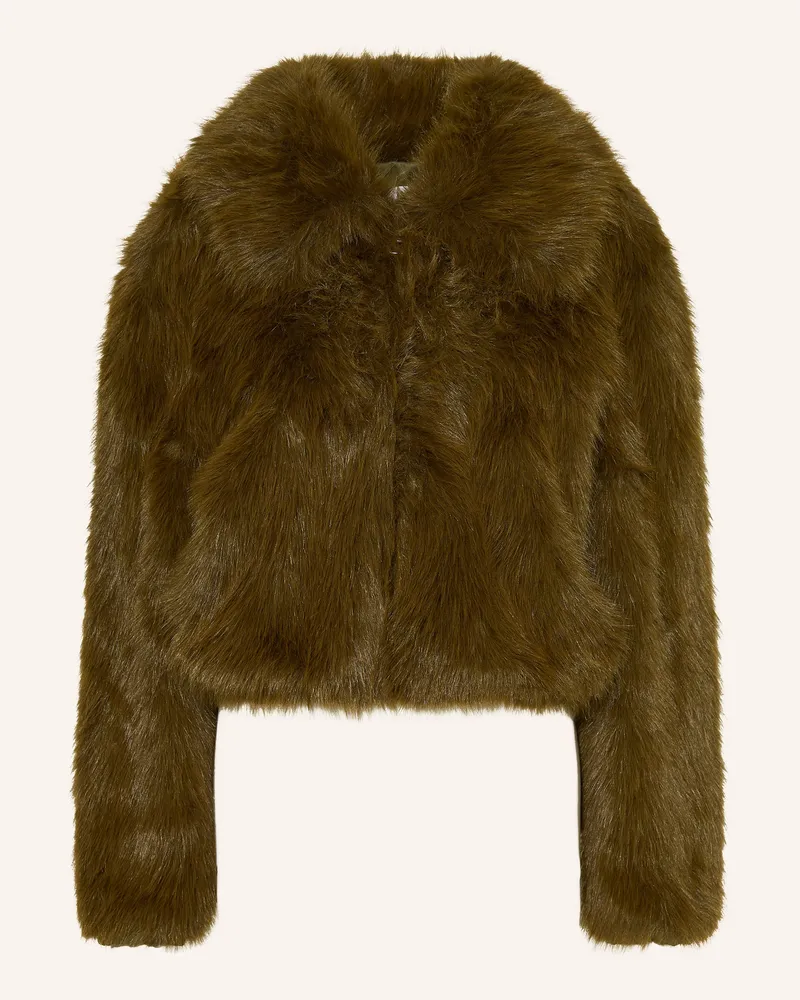 FRANKIE Shop Kunstfell-Jacke HOPE Oliv