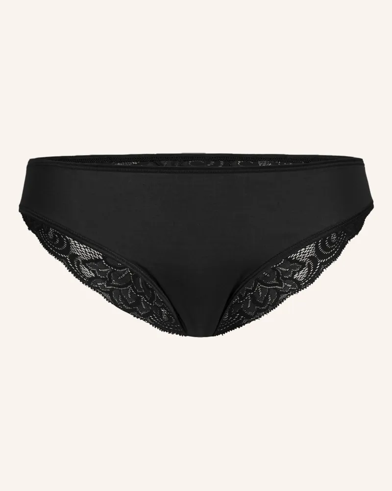 Ehrlich Textil 3er Pack Sophie schwarz mit Spitze aus Modal Schwarz