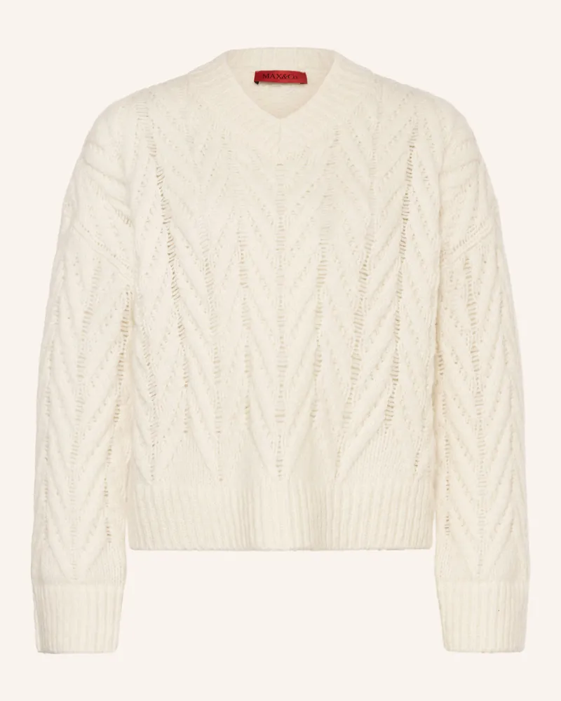 MAX&Co. Pullover Clavier weiss Creme