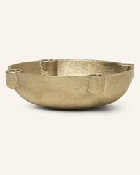 ferm LIVING Kerzenhalter BOWL S Gold