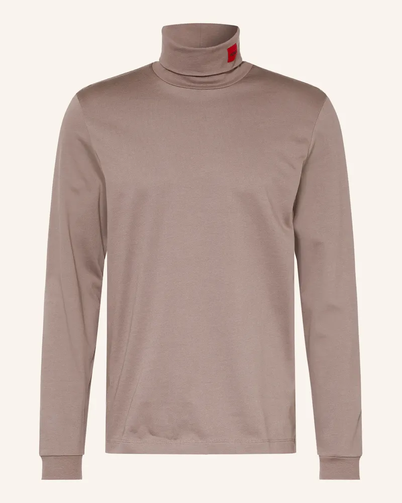 HUGO BOSS Rollkragenshirt Derollo braun Taupe
