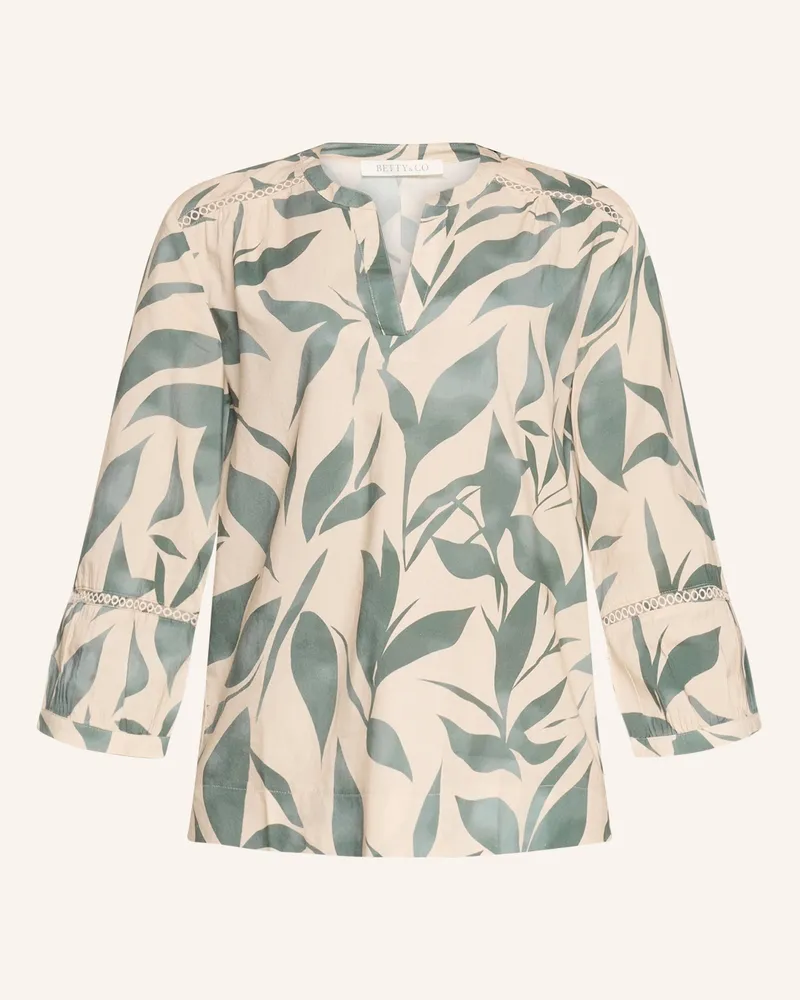 Betty Barclay Schlupfbluse Mit 3/4 Arm gruen Creme