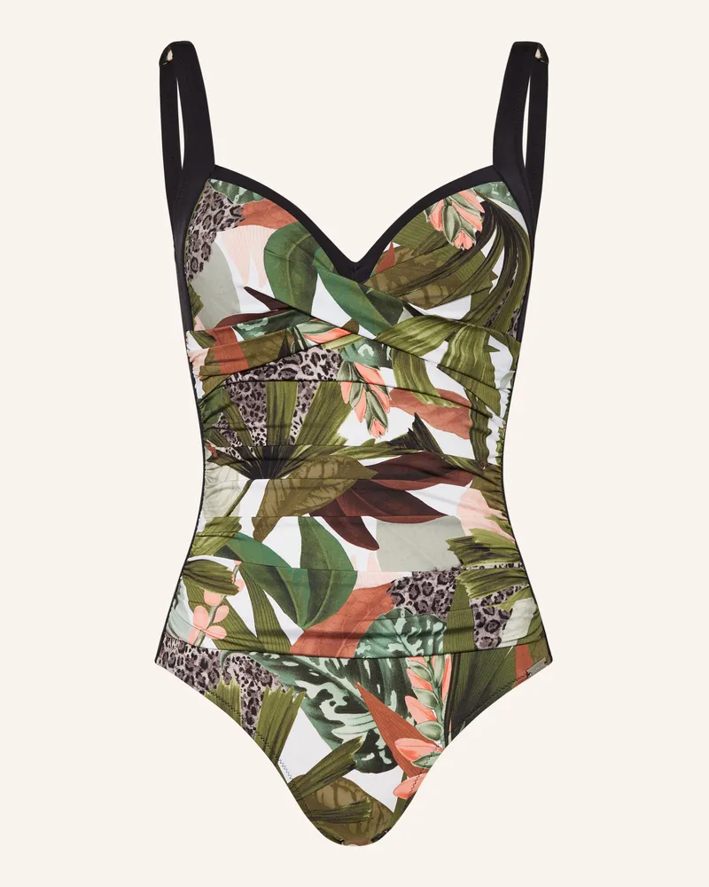 Charmline Shape-Badeanzug FLORAL SAFARI Schwarz