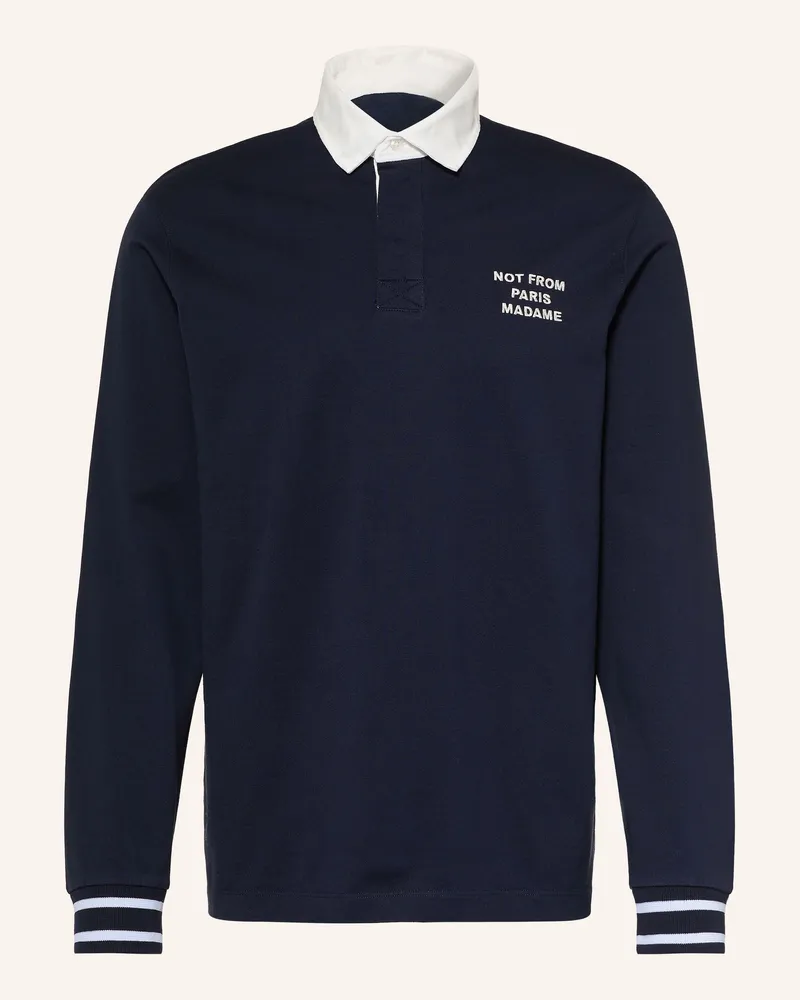 Drôle de Monsieur Jersey-Poloshirt blau Dunkelblau