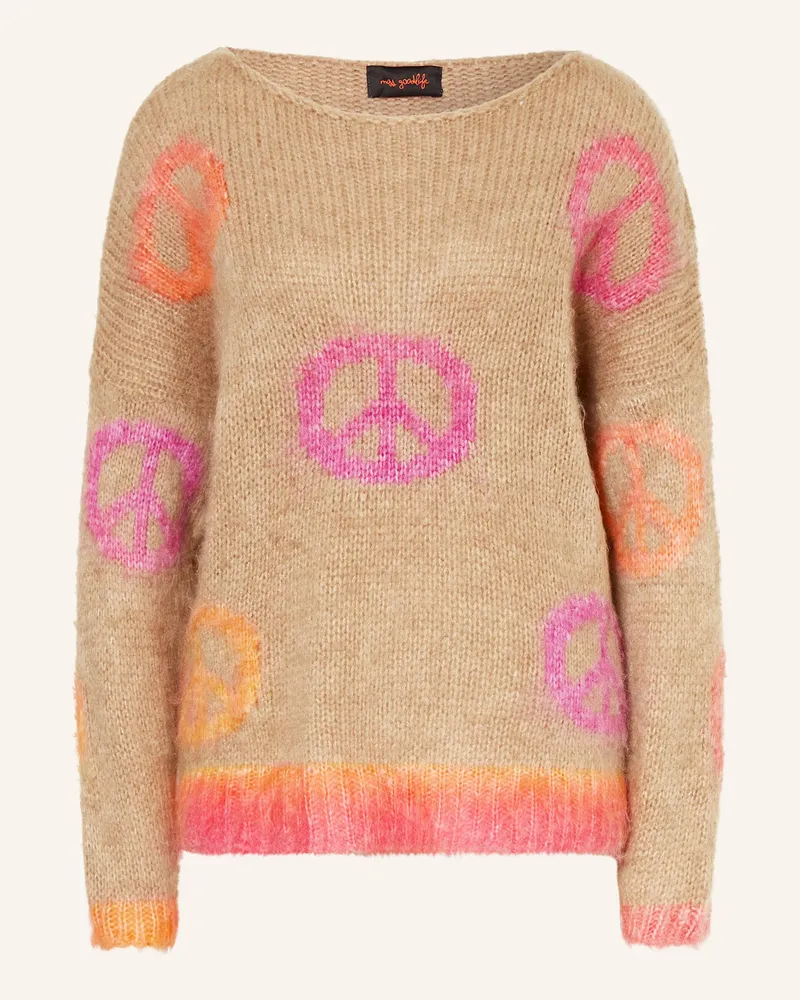 Miss Goodlife Pullover Mit Alpaka beige Hellbraun