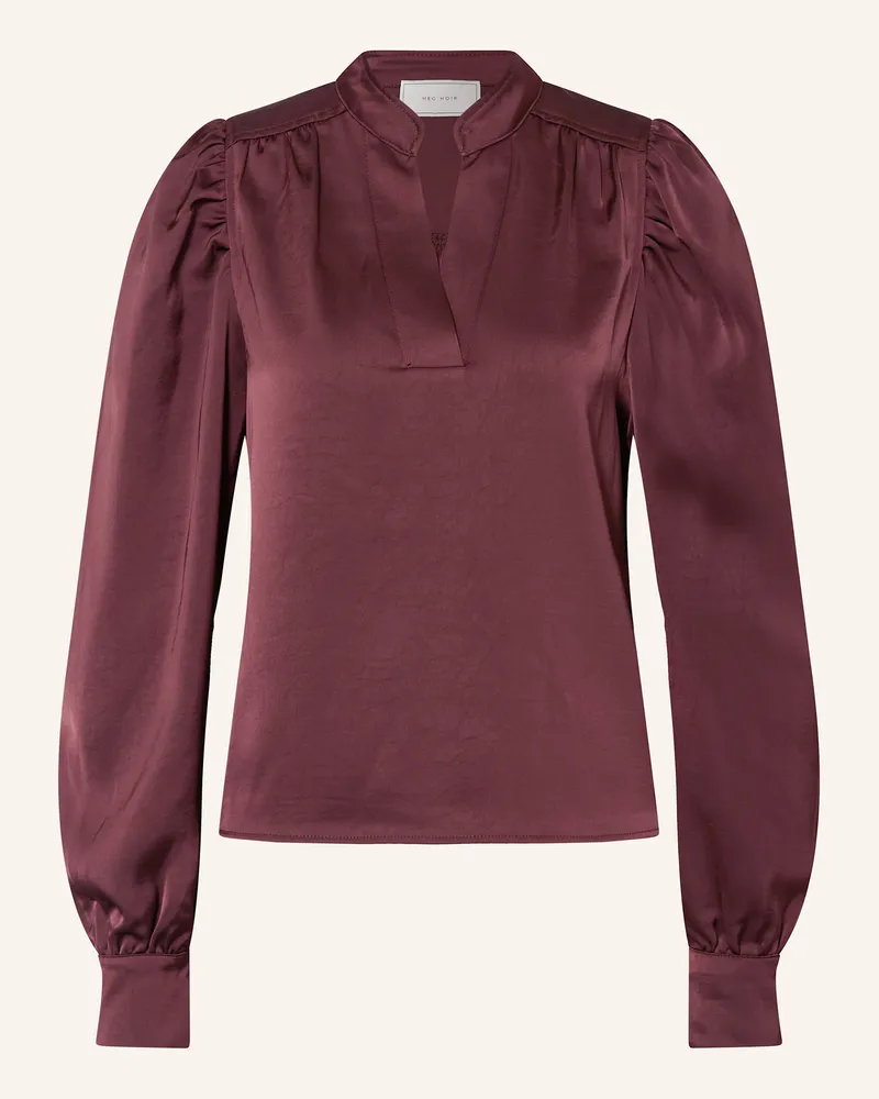 Neo Noir Blusenshirt ROSSLYN aus Satin Dunkelrot