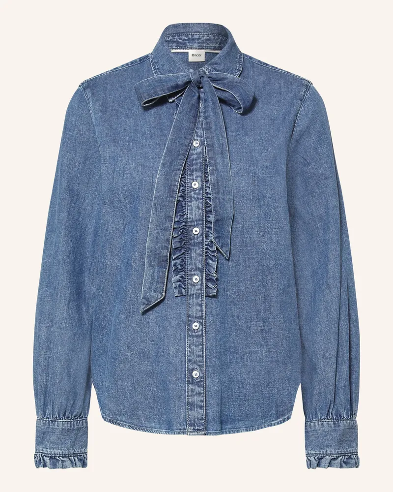 Brax Jeansbluse Victoria Mit Abnehmbarer Schluppe blau Blau
