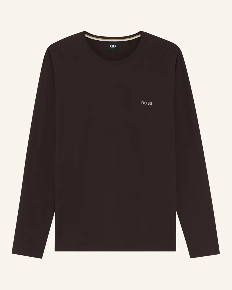 HUGO BOSS Schlafshirt Mix&Match braun Dunkelbraun