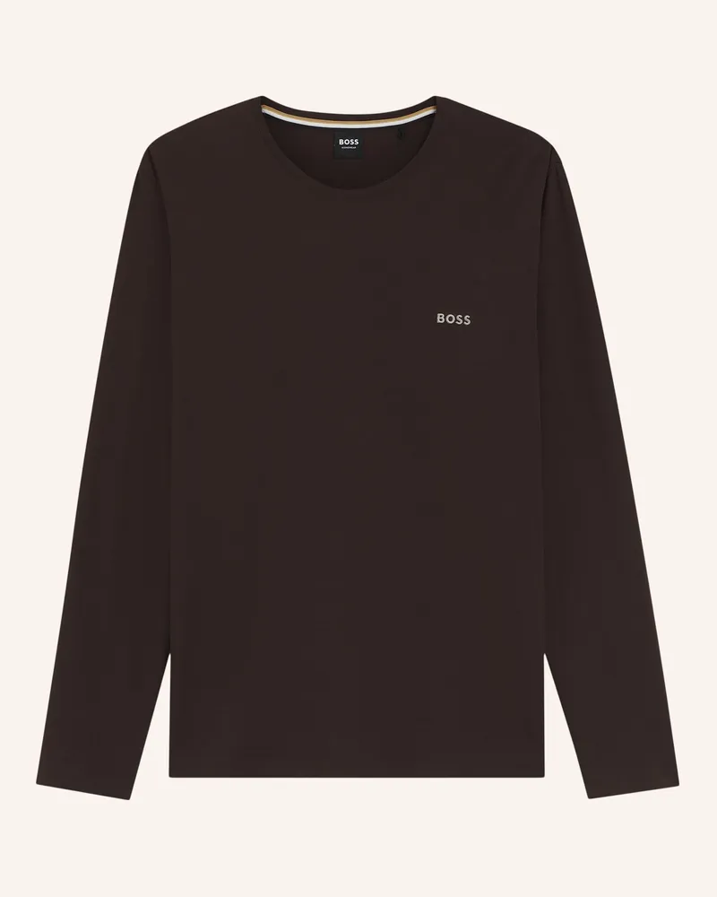 HUGO BOSS Schlafshirt Mix&Match braun Dunkelbraun