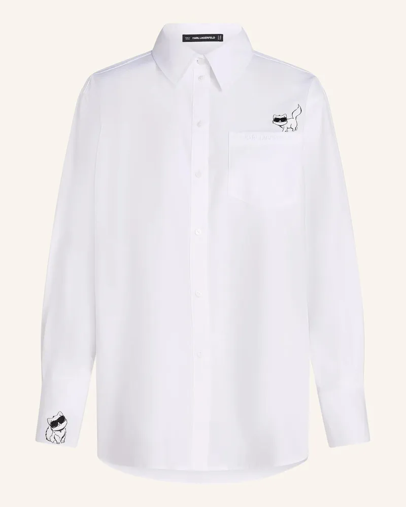 Karl Lagerfeld Bluse weiss Weiss