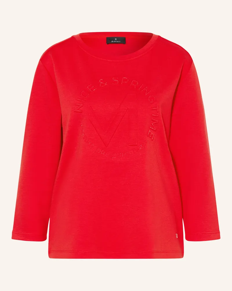 monari Longsleeve Mit 3/4-Arm Und Schmucksteinen rot Rot