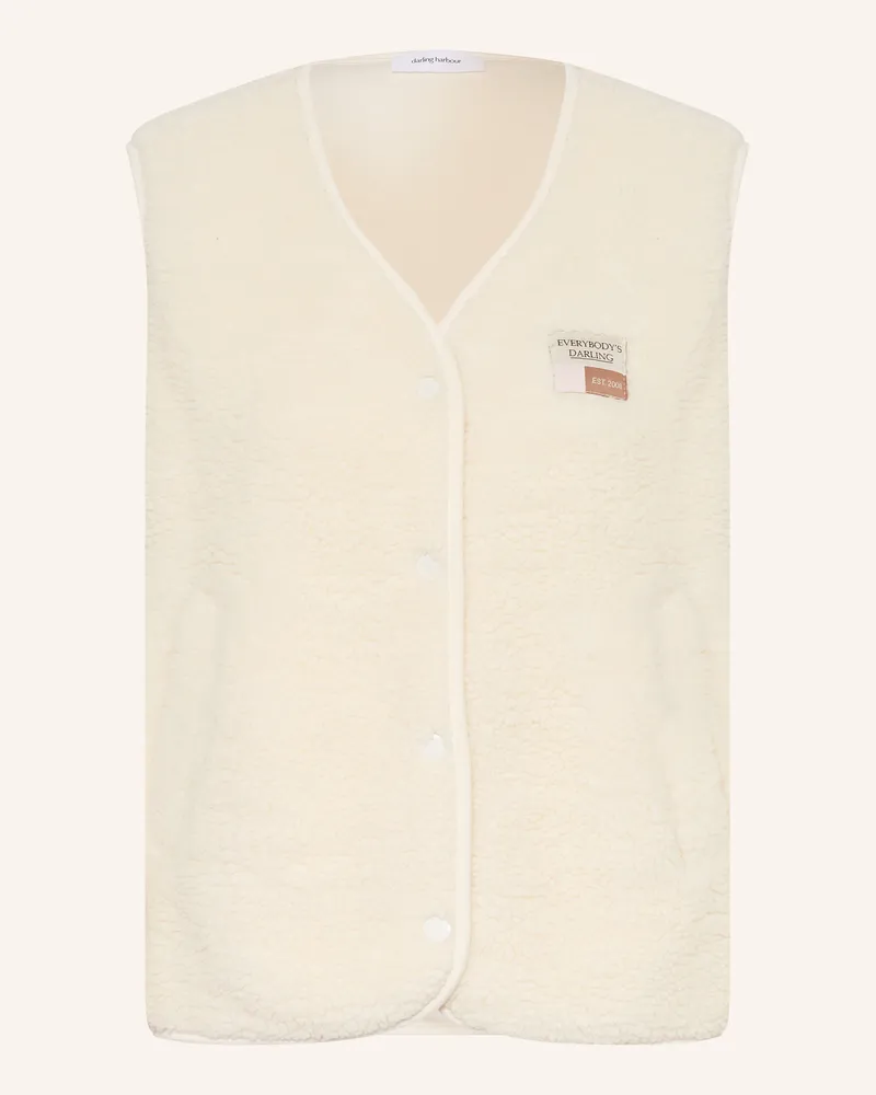 Darling Harbour Teddyfell-Weste weiss Ecru