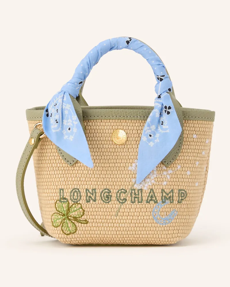 Longchamp Korbtasche Le Pliage Collection Xs gruen Creme