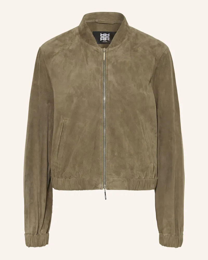 Riani Lederblouson gruen Oliv