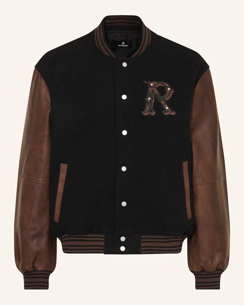 REPRESENT College-Jacke schwarz Schwarz